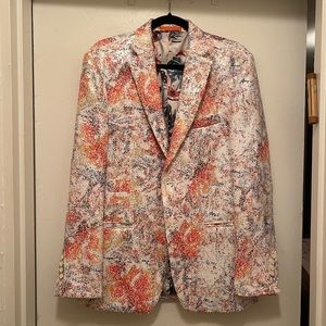 Tallia Slim-Fit Printed Sequin Sport Coat